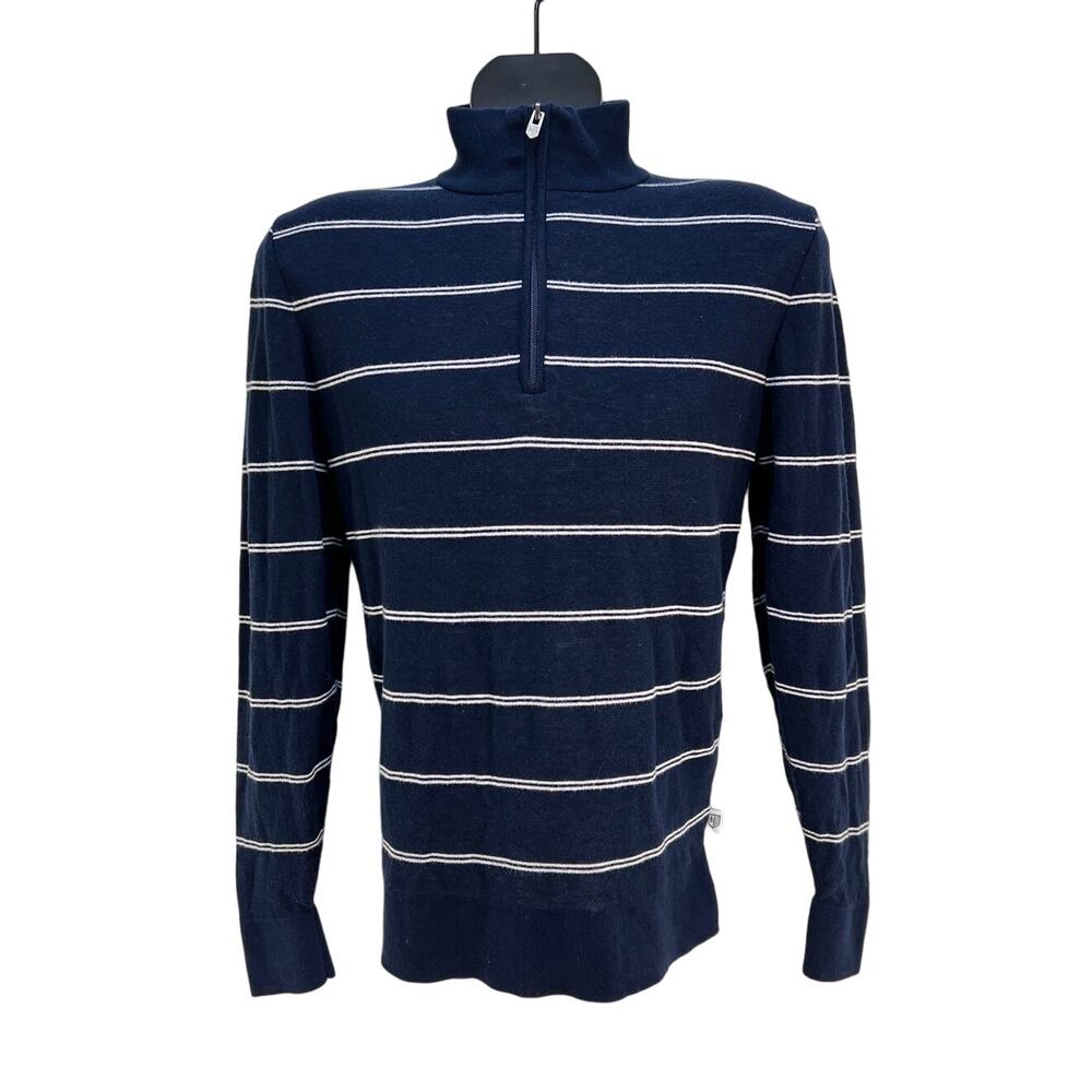 Rule 18 Bobby Jones Peruvian Pima Cotton Stripe Quarter Zip Pullover Knit
